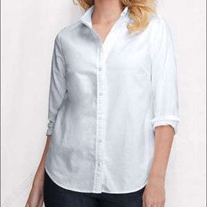 Lands End White Oxford